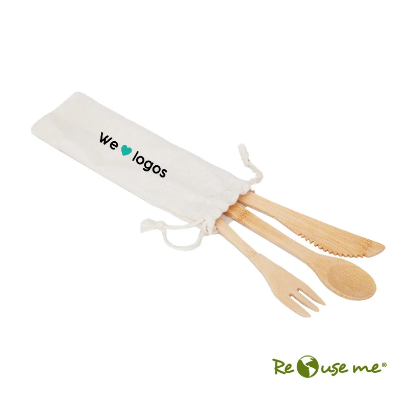 Set Cutlery Bamboo Personalizable